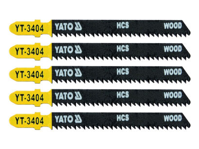 Yato Brzeszczoty do wyrzynarek HCS do drewna 10 TPI 5 szt. YT-3404 odwrócony ząb
