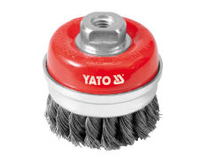 Yato Szczotka doczołowa 75 mm z gwintem do szlifierek, INOX YT-4768
