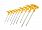 Topex Klucze imbusowe torx z otworem 35D968 T10-T50, 9 szt.