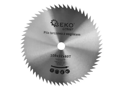 Geko Tarcza do cięcia drewna 350x32mm z otworami 60z. G78087 