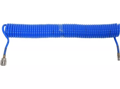 Yato Wąż spiralny pneumatyczny PU ze szybkozłączami 5,5 x 8 mm 10 m YT-24202