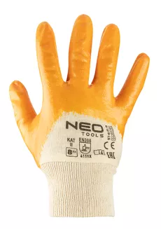 Neo Rękawice robocze, bawełna, pokryte częściowo nitrylem, 4111X, rozmiar 9 97-631-9 - 2