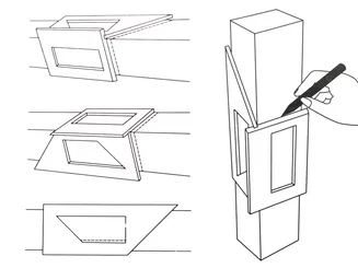 Waart Kątownik aluminiowy stolarski 3D japoński 45/ 90 st. JU-WWS-1007  - 5