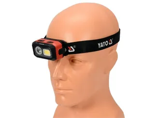 Yato Latarka czołowa 500 lm, akumulator lub 3x AAA, czujnik ruchu YT-08593 PROMOCJA - 3