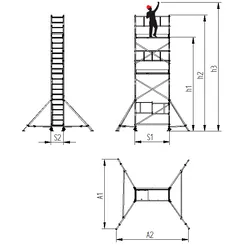 Levvel Rusztowanie aluminiowe jezdne EASYGATE 730