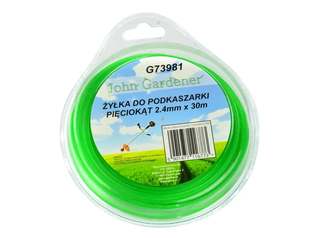 Geko Żyłka do podkaszarki pięciokąt 2,4mmx30m G73981