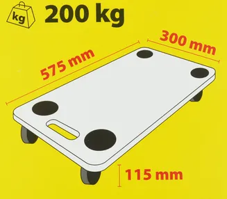 Drel Wózek transportowy platforma 200Kg CON-DTP-1575  - 3