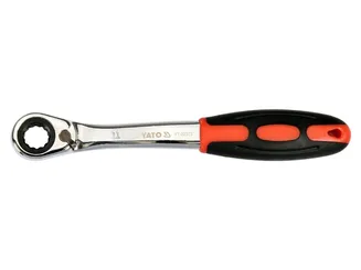 Yato Klucz oczkowy odgięty przelotowy z grzechotką 11 mm YT-02373 - 3