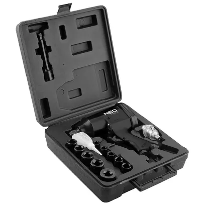 Neo Klucz udarowy pneumatyczny 1/2" 320 Nm zestaw z nasadkami 14-502