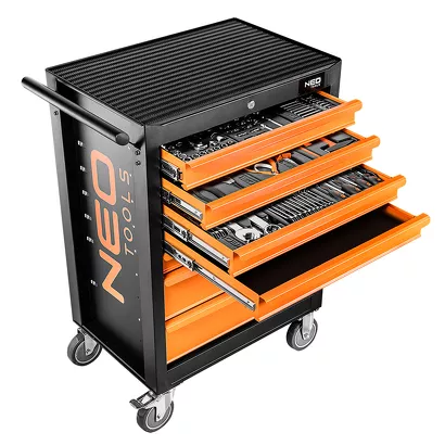 NEO Tools Szafka warsztatowa 7 szuflad z 129 narzędziami 84-222-9