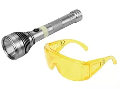Yato Latarka UV akumulatorowa 3W i okulary YT-08588 