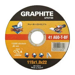 Graphite Tarcza do cięcia stali INOX 115x1,0mm 57h730 