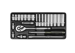 Yato Klucze nasadowe 1/4" 23 szt. YT-14421