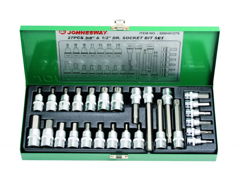 Jonnesway Komplet wpustowych 6kt i 12kt S06H4127S 