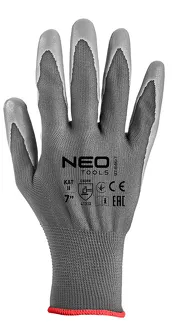 Neo Rękawice robocze, poliester pokryty PU, 4131X, rozmiar 7 97-646-7 - 4