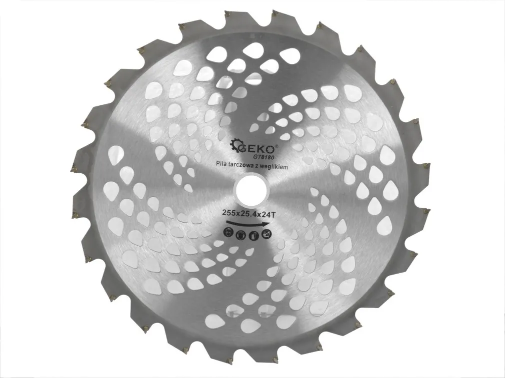 Geko Tarcza z widią do podkaszarki spalinowej 255x25,4mmx24T G78180