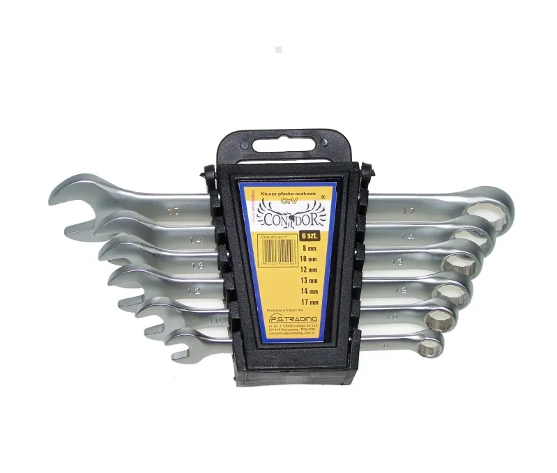 Drel Klucze płasko oczkowe Crv kpl. 6szt. 8-17mm CON-IPO-6317 