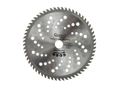 Geko Tarcza do cięcia drewna 185x20mm z otworami 60z. G78046 