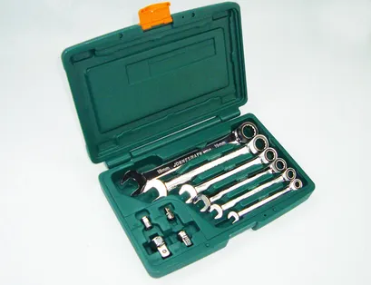 Jonnesway Klucze płasko-oczkowe z grzechotką 8-19 mm 6szt. W45110S  