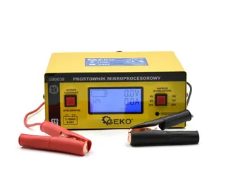 Geko Prostownik mikroprocesorowy LCD 6/12/24V G80038 - 2