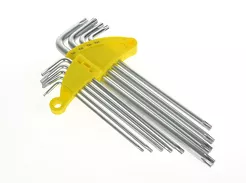 Drel Klucze imbusowe bardzo długie Torx z otworem 9szt. T10-T50 CRV  DR-IKT-2409