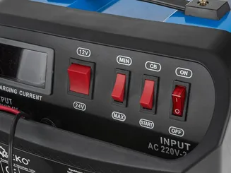 Geko Prostownik z rozruchem 12V / 24V do 380Ah G80015 - 7