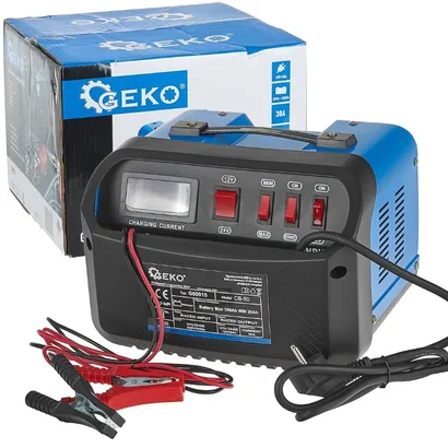 Geko Prostownik z rozruchem 12V / 24V do 380Ah G80015