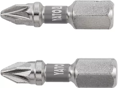 Yato Bity udarowe 1/4"x25 mm PZ1 2 szt. niklowane YT-78003