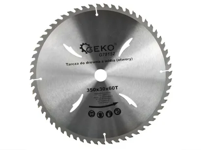 Geko Tarcza do cięcia drewna 350x30mm z otworami 60z. G78152 