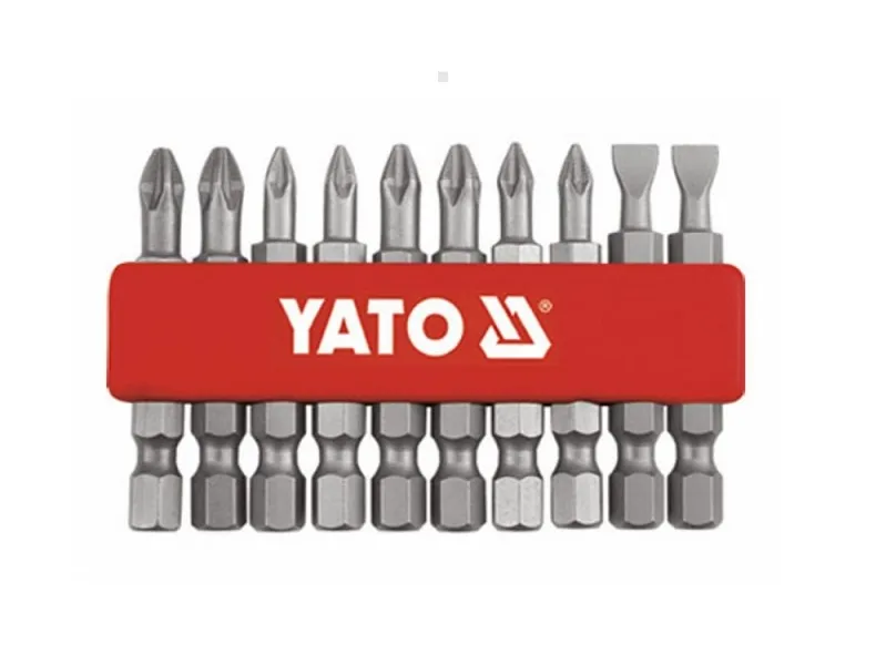 Yato Końcówki wkrętakowe płaskie  Ph, Pz  10szt.  YT-0483 