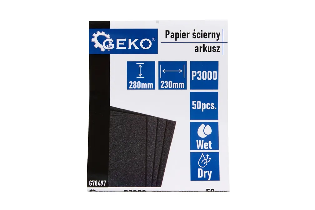 Geko Papier ścierny wodny arkusz 230x280 mm P3000 G78497