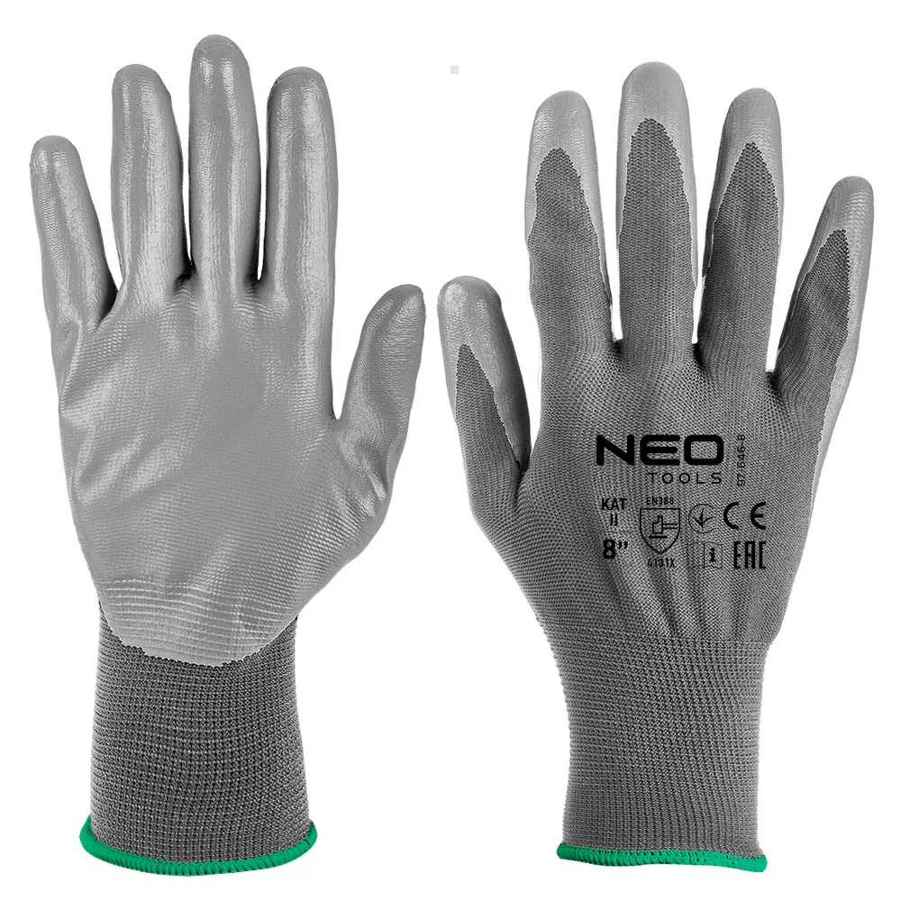 Neo Rękawice robocze, poliester pokryty PU, 4131X, rozmiar 8 97-646-8