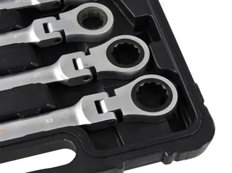Kietlin Klucze płasko oczkowe łamane z grzechotką 8-32mm 13el. K00105 - 5