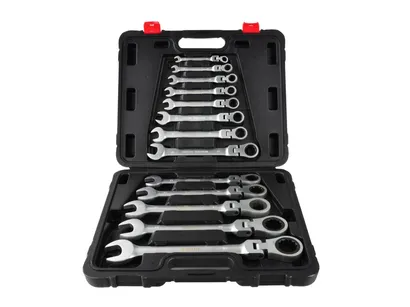 Kietlin Klucze płasko oczkowe łamane z grzechotką 8-32mm 13el. K00105