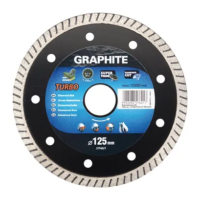 Graphite Tarcza diamentowa do cięcia Super cienka Turbo 115x1,3mm 57h620 
