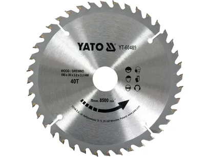 Yato Tarcza widiowa do drewna 190x40Tx30mm precyzyjna YT-60489