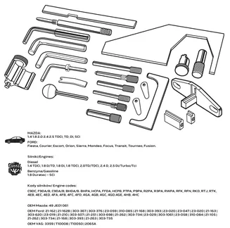Neo Blokada rozrządu Mazda Ford 1,4/1,8/2,0/2,4 TDCI TD Di SCI 11-333 - 2