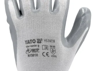 Yato Rękawice robocze nylon/nitryl białe rozm. 9 YT-74739  PROMOCJA - 5