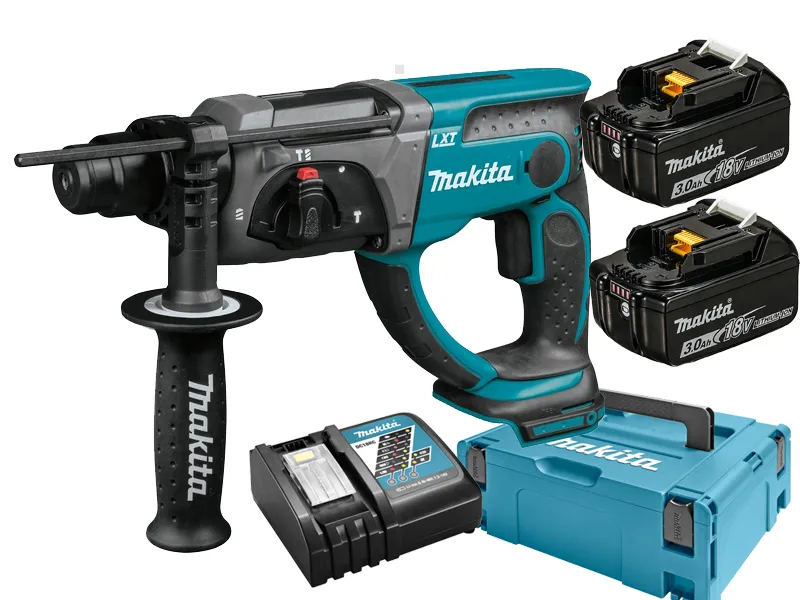 Makita Młotowiertarka SDS Plus akumulatorowa 18V 2x3Ah DHR202RFJ