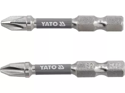Yato Bity udarowe 1/4"x50 mm PH2 2 szt. niklowane YT-78021