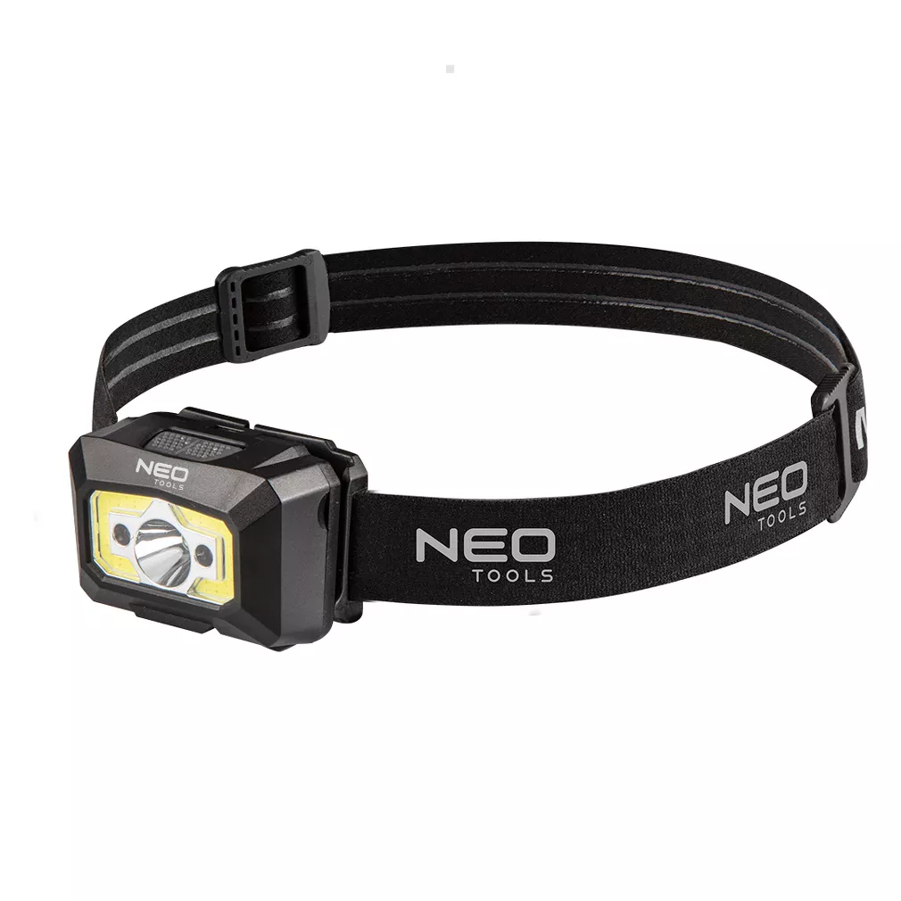 Neo Latarka czołowa akumulatorowa USB 250 lm COB LED + czujnik ruchu 99-073
