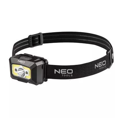 Neo Latarka czołowa akumulatorowa USB 250 lm COB LED + czujnik ruchu 99-073