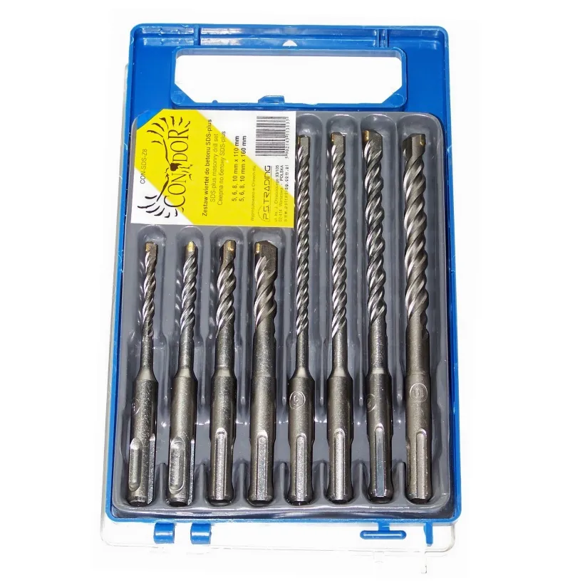 Drel Wiertła do betonu SDS Plus kpl. 8szt. 5.0-10.0mm CON-SDS-Z8 