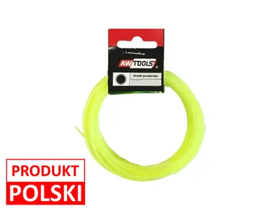 AWTOOLS Żyłka tnąca do podkaszarki 2,4x10m kwadrat AW70112