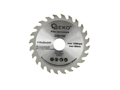 Geko Tarcza do cięcia drewna 115x22mm 24z. G00100 