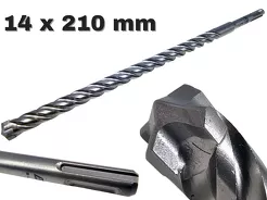 AWTOOLS Wiertło do betonu zbrojonego SDS Plus 14 x 210 mm QUADRO EXTREME AW43653BL