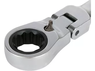 Yato Zestaw kluczy płasko-oczkowych krótkich z grzechotką i przegubem 6 szt. 17 mm YT-16977 - 3