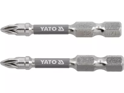 Yato Bity udarowe 1/4"x50 mm PZ1 2 szt. niklowane YT-78023