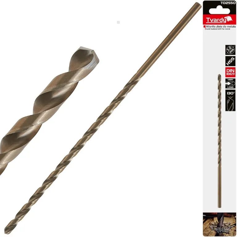 Tvardy Wiertło do metalu długie 5 x 195 mm HSS T02550