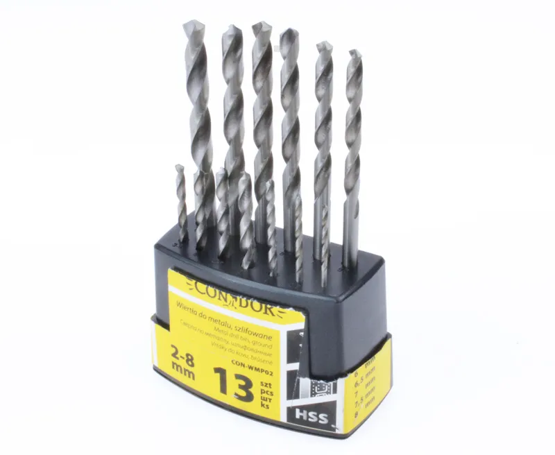 Drel Zestaw wierteł do metalu 13 szt. 2-8 mm CON-WMP02 